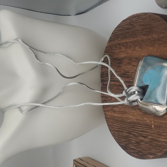 N3117 native salt dough cast necklace signed D for D livingston Navajo rare - Picture 1 of 3